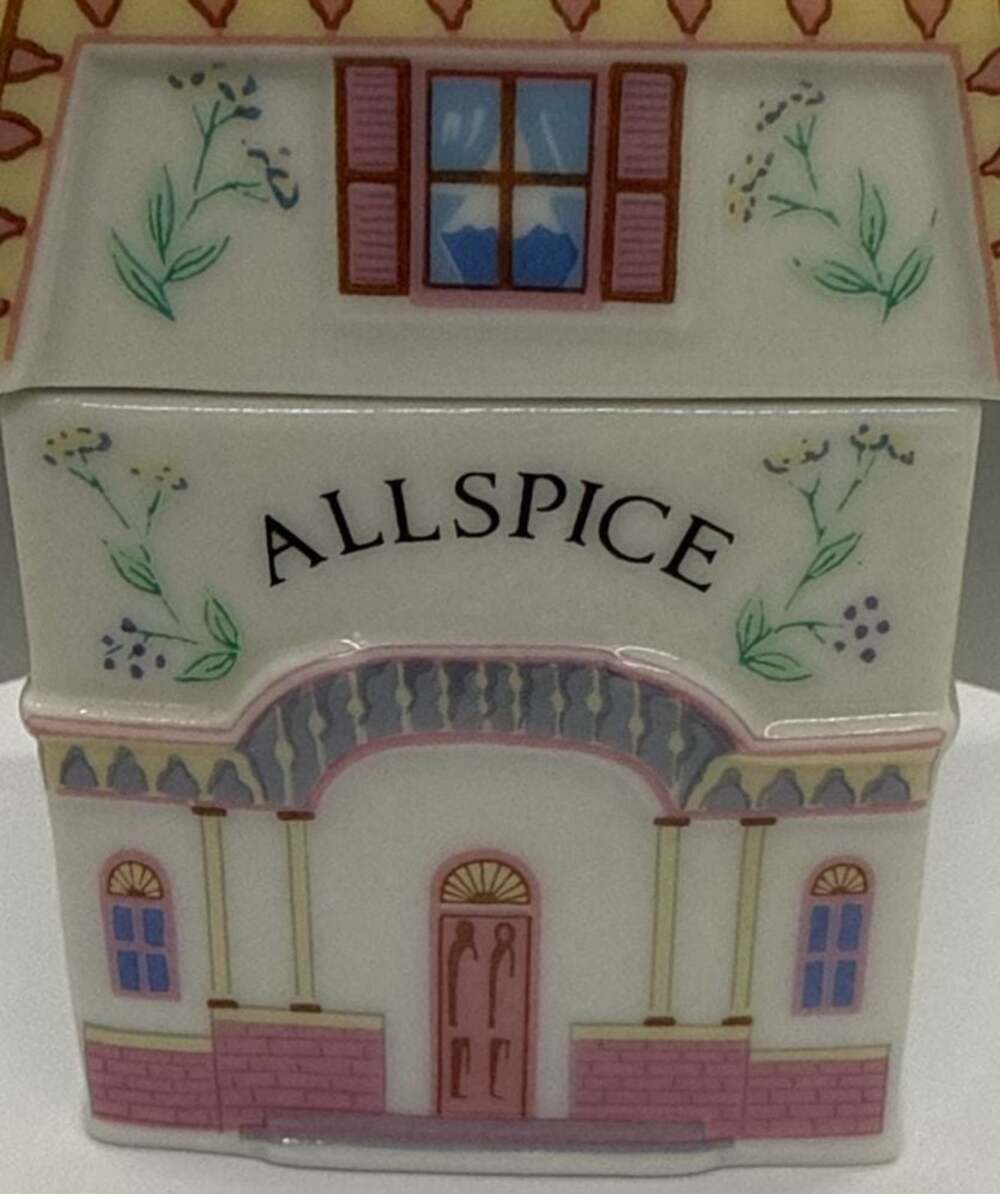 Lenox Spice Village 1989 Allspice House Jar w/ Lid Porcelain All Spice Vintage - Picture 7 of 16